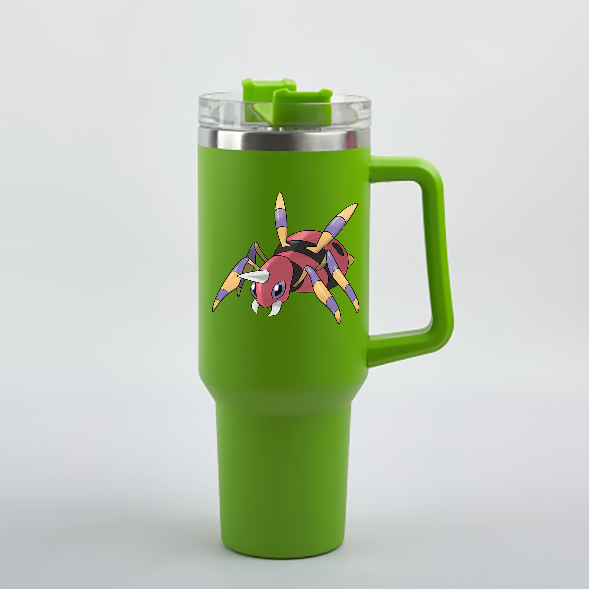 （画像用） ポケットモンスター Pokémon 1200mL車用タンブラー - クリスタルステッカー（プラスチックストロー付き）